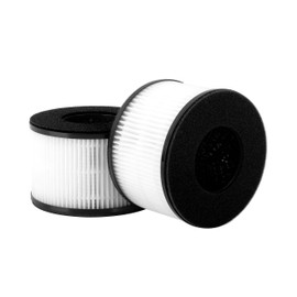 CPGSY BS-03 True HEPA Replacement Filter Compatible for PARTU BS-03 and Slevoo BS-03 HEPA Air Purifiers with 3-in-1 Filtration System, Part U, Part X, 2 Pack