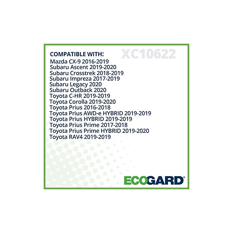 ecogard xc10622 Premium cabina Filtro de Aire, 1 Pack