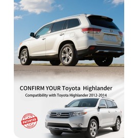 Yldqcfu Mud Flaps for Toyota Highlander 2012-2014， Heavy Duty No-Drill Mud Guards & Splash Guards， All-Weather Protection (Set of 4)