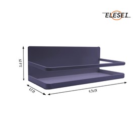 ELESEI Magnetic Spice Rack Refrigerator Side Magnetic Spice Rack Kitchen Magnetic Shelf Magnetic Fridge Shelf Perfect Space Saver for Kitchen/Apartment 2 Pack (Black)