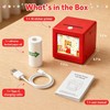 Gaguusu AI Mini Thermal Sticker Printer with Screen, Voice-to-Image for