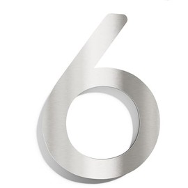 Modern Stainless Steel House Number N-01 N-03 (No. 6, 200 mm)