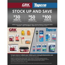 GRK RSS388HP RSS HandyPak 3/8 by 8-Inch Structural Screws, 50 Screws per Package