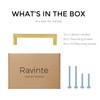 Ravinte 30 Pack 5 Inch Square Cabinet Handles Brushed Brass