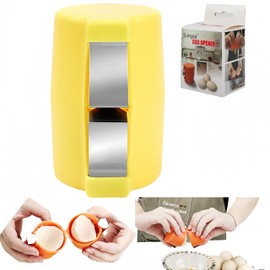 FeBohao Egg Shell Opener for Hard Boiled Eggs Boiled Egg Peeler Egg Cracker Tool (Yellow)