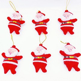 Christmas Ornaments Gift, Cute Mini Santa Claus Style Christmas Tree Party Hanging Decorations for Christmas Home Decoration and Various Occasions (Red)
