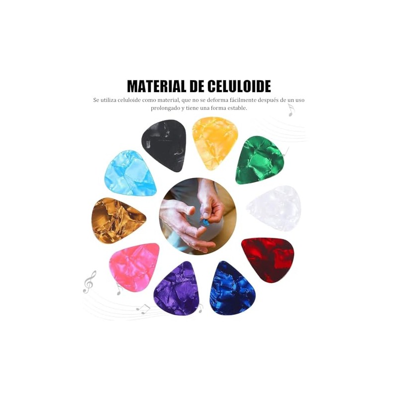 60pcs Púas para Guitarra, Accesorios para Guitarra, con Cejilla y