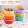 Webake 3.5" Silicone Pinch Bowls for Cooking Prep, 4oz Small