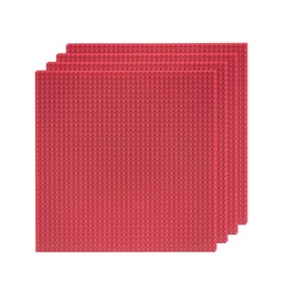 SlabDreamLab 12"X12" Slab Lite Baseplate for All Major Building Bricks and Blocks (Bright Pink, 4-Pack)