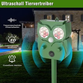 Outdoor Solar Ultrasonic Animal Repeller with Motion Sensor, Solar Animal Repeller 2 Pack, Ultrasonic Cat Repeller Deer Repeller Dog Repeller for Garden Farms