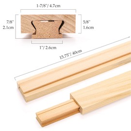 Kingrol 6 Pack 16 Inch Wooden Drawer Slides, Bottom Mount Center Guide Track with Slide Glides, Classic Traditional Dresser Replacement Parts