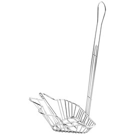 OCS Parts Pro Chef Series 9-Inch Taco Salad Shell Fry Basket | Nickel Plated Steel Fry Baskets with 18-Inch Handle for 8"-16" Tortillas