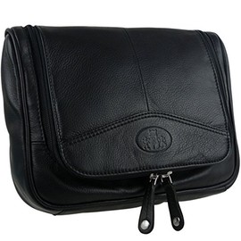 Rowallan of Scotland Men's Rowallan Vintage Leather Hanging Wash Bag Onesize Black
