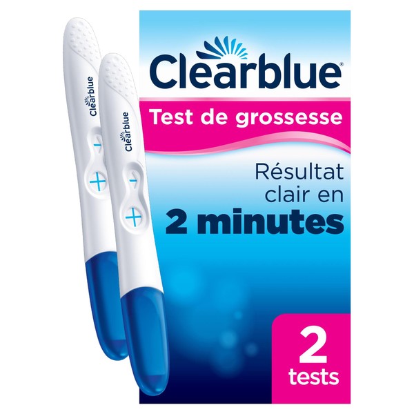 Clearblue Practical and Fast Pregnancy Test, Reliable to Over 99%, 2 Tests