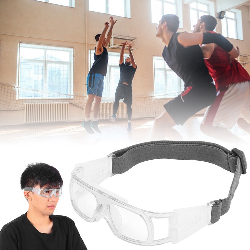 AntiExplosion Basketball Glasses Football Goggles UV Protection Sport Eyeglasses(White )