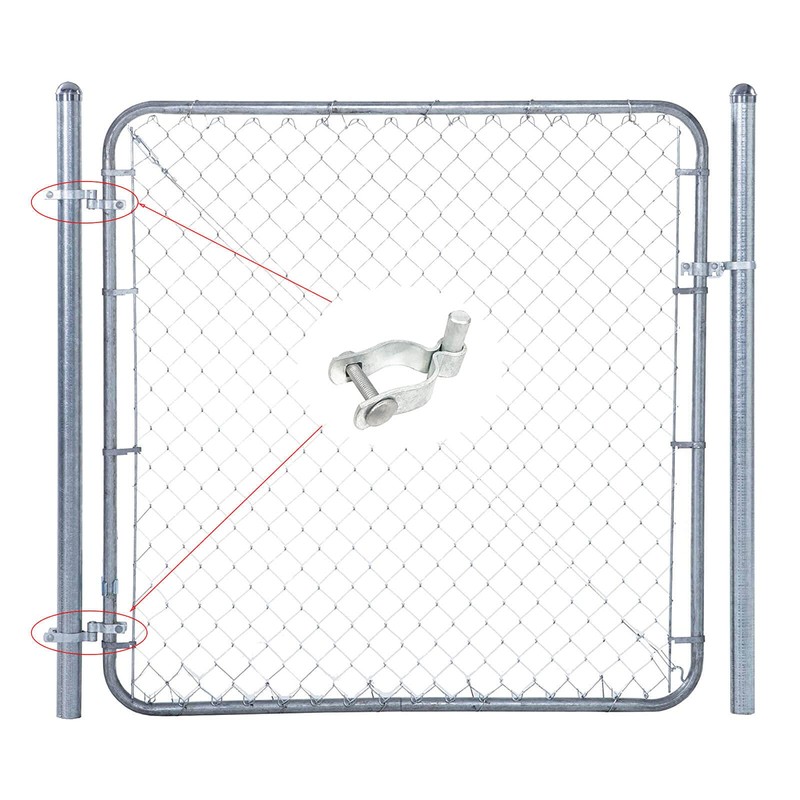 2 Pack Chain Link Fence Gate Post Hinge - Use
