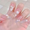 FsGrg ネイルデコレーションアクセサリー ネイルフラワー 5 弁花 複数のサイズ シルバービーズ ネイルパール デコレーションセット 多用途