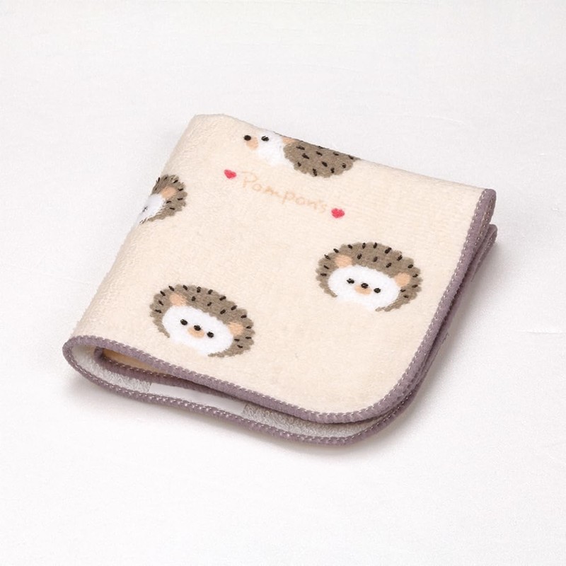 Skater MNT2-A Mini Towel, Pompon's Hedgehog, 7.9 x 7.9 inches