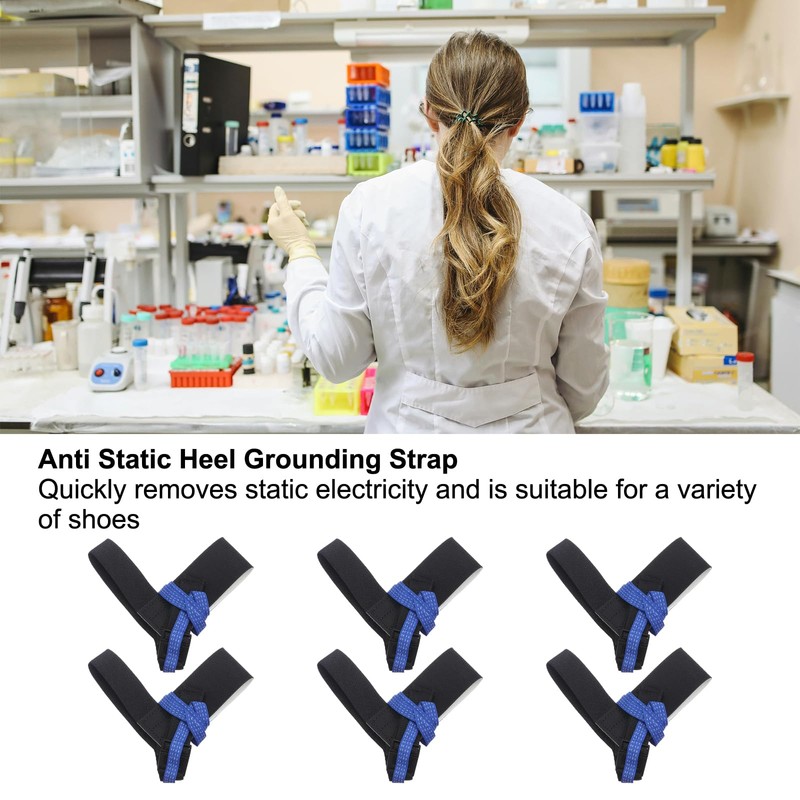 sourcing map 6pcs ESD Anti Static Foot Heel Straps Anti