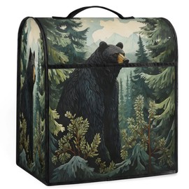 Gublec Stand Mixer Cover for 6-8 Quarts Mixer Kitchen Mixer Cover Fits Tilt Head & Bowl Lift Models Bear Dust Cover for Coffee Maker with Pockets