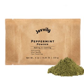 Jovvily Peppermint Powder - 4oz - Refreshing - Cool Taste - Delicious Ingredients