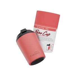 Made by Fressko Bino Tumbler for Coffee, Long Lasting Taste, Tight Sealing, 227ml / 8oz (Coral)