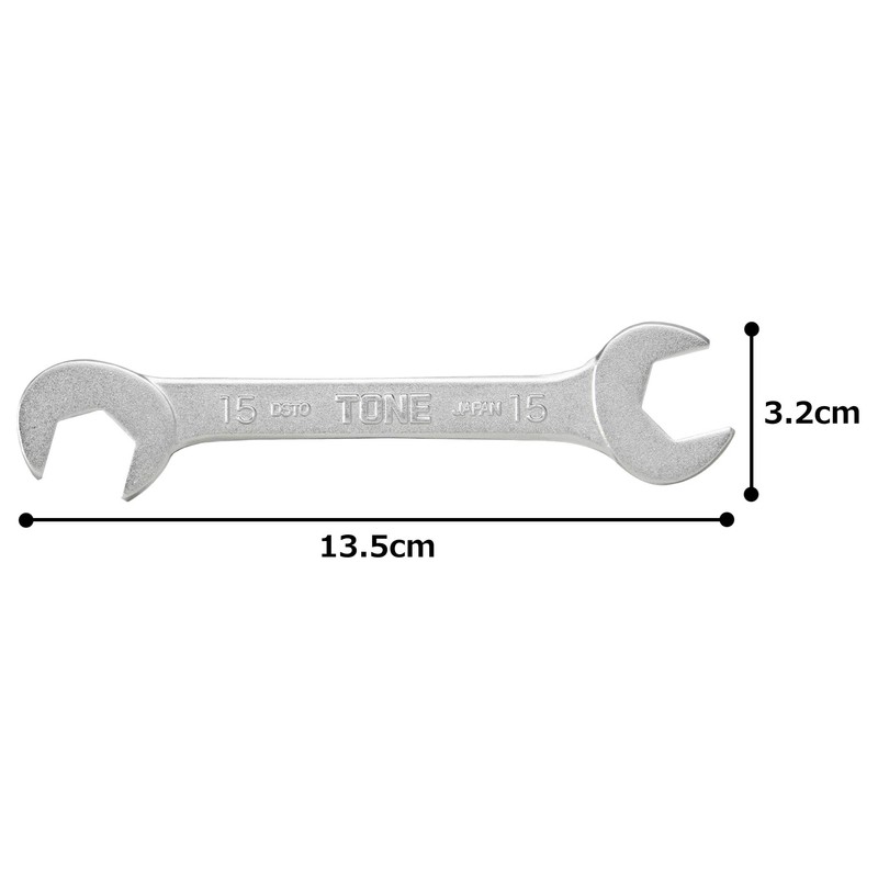 Tone HPDSTO-15 Thin Spanner, Double Side Width 0.59 inch (15