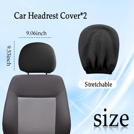 YGDMD 2PCS Headrest Covers for Cars,Elastic Car Headrest Cover for Protecting Vehicle Headrests to Reduce Wear & Tear,Fully Wrapped Car Accessories Interior Front Seat Head Rest Cover