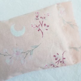 Herbal Sleep Sachet - Promotes Natural Sleep, Deeper Dreams, Savory Scent, Contains Blend of 7 Herbs and No Other Ingredients, Pink Moonbeam Dreams Print, Cotton Fabric, 6" x 4" Size