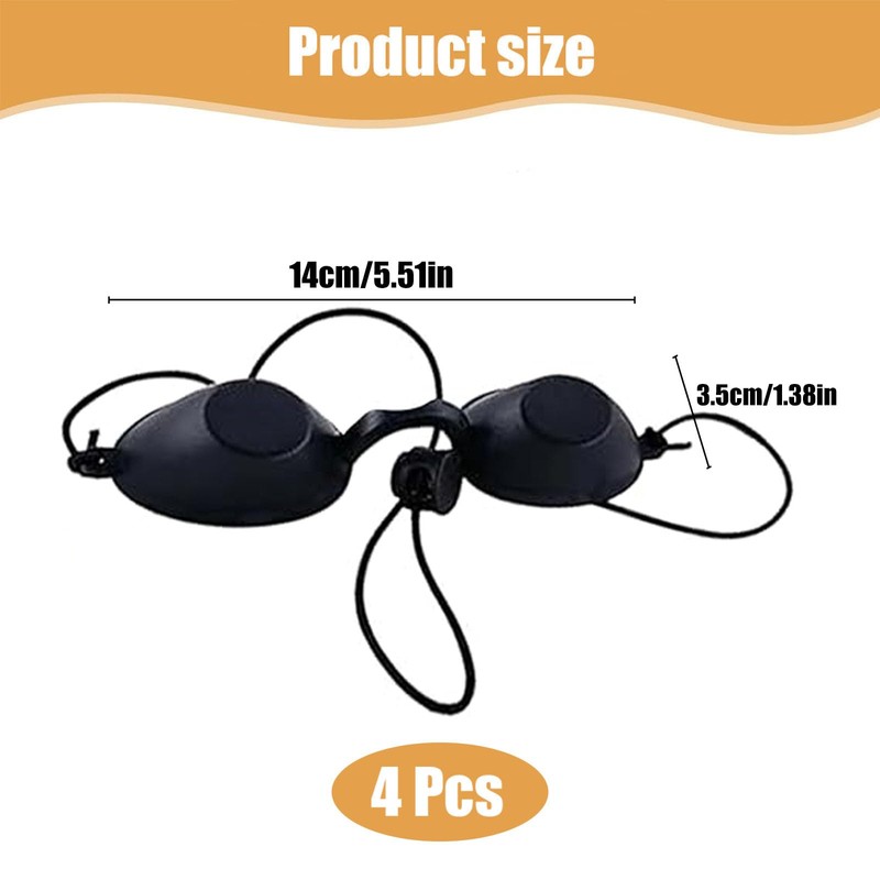 dinghaole 4 Pcs Sunbed Goggles, Sunbed Eye Protection, UV Blocking,