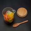 Airtight Glass Jars With Bamboo Lids And Spoons, 17oz Glass