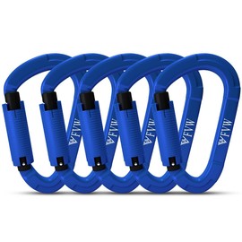 FVW 5 Pack Heavy Duty Climbing Carabiners, 25KN Auto Locking Rock Climbing Carabiners Clips for Hammocks