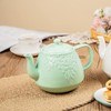 Toptier Leaf Teapot, Porcelain Tea Pot with Infuser and Lid,
