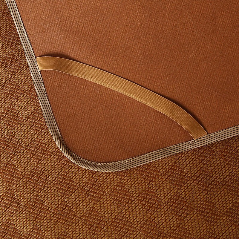 Home Textile Rattan Mat Grid Fitted Sheet Set Summer Cool