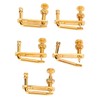 5PCS Violin Fine Tuner Golden Metal Glossy Surface Violin Fine