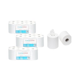 Paper Towel Rolls 2-Ply | 18 Rolls of 400 Sheets | 18.5 x 20 cm | Indoor & Outdoor Handling | Towel Rolls for Kitchen, Dispenser, Office, Catering & Washrooms