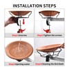 Jealoeur Bird Bath Deck Mounted 12 Inches, Deck Adjustable Steel