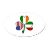 CafePress Shamrock of Italy Oval Car Magnet, Euro Oval Bumper