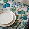 Rectangle Tablecloth 60x83 Inch Blue Plum Floral Pattern