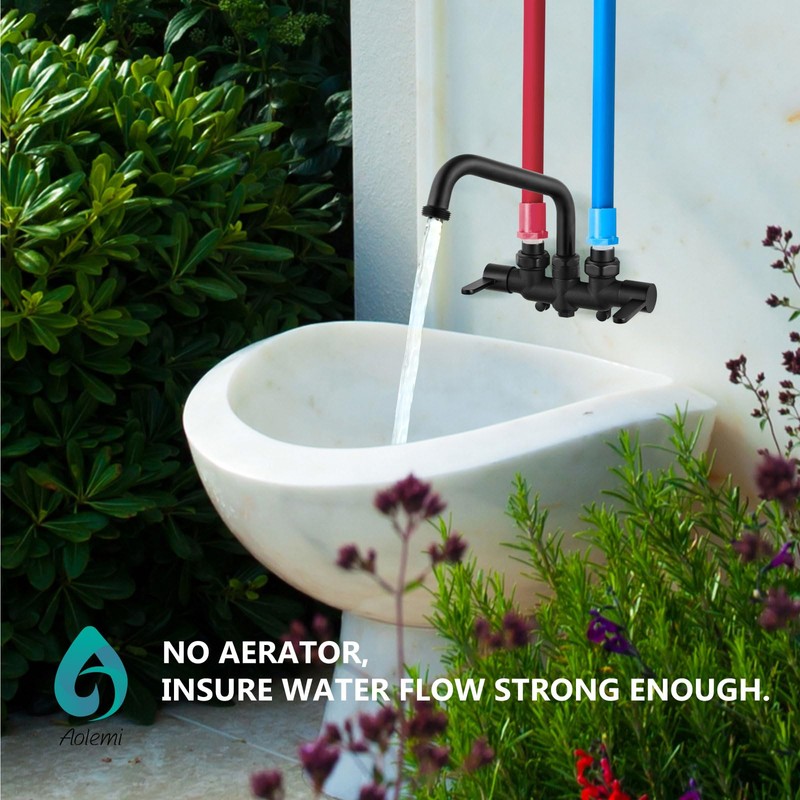 Aolemi Laundry Utility Sink Faucet Wall Mounted Laundry Tub Faucet