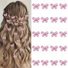 YISSION 20Pcs Small Rhinestone Butterfly Hair Clips Mini Pink Butterfly