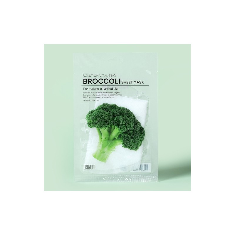 TenZero Solution Vitalizing Broccoli Sheet Mask 25ml x 10 Sheets