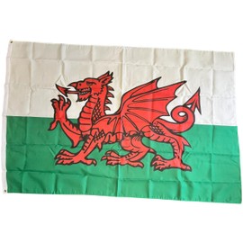 NWFlags Wales Flag 6ft x 4ft 75d Premium Polyester Suitable For Flagpoles Welsh Cymru St Davids Day Red Dragon Six Nations UK World Cup Football Rugby Supporter large