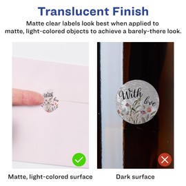 Avery Matte Clear Round Labels, Sure Feed Technology, 1.75" Diameter, 200 Matte Clear Labels, Print-to-The-Edge, Laser/Inkjet Printable