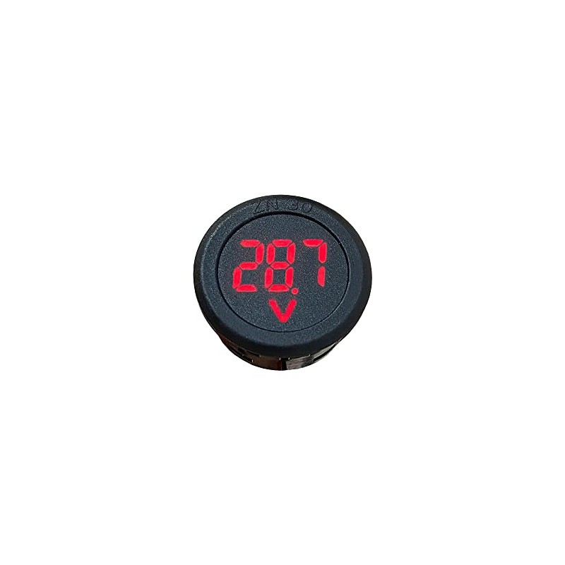 CNLW DC 5-100V LED Digital Display Round Two-wire Voltmeter DC