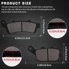 SOLLON Front and Rear Brake Pads for Kawasaki EN650 EN