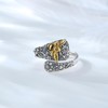 BEILIN Sunflower Bee Rings 925 Sterling Silver Spoon Ring Vintage