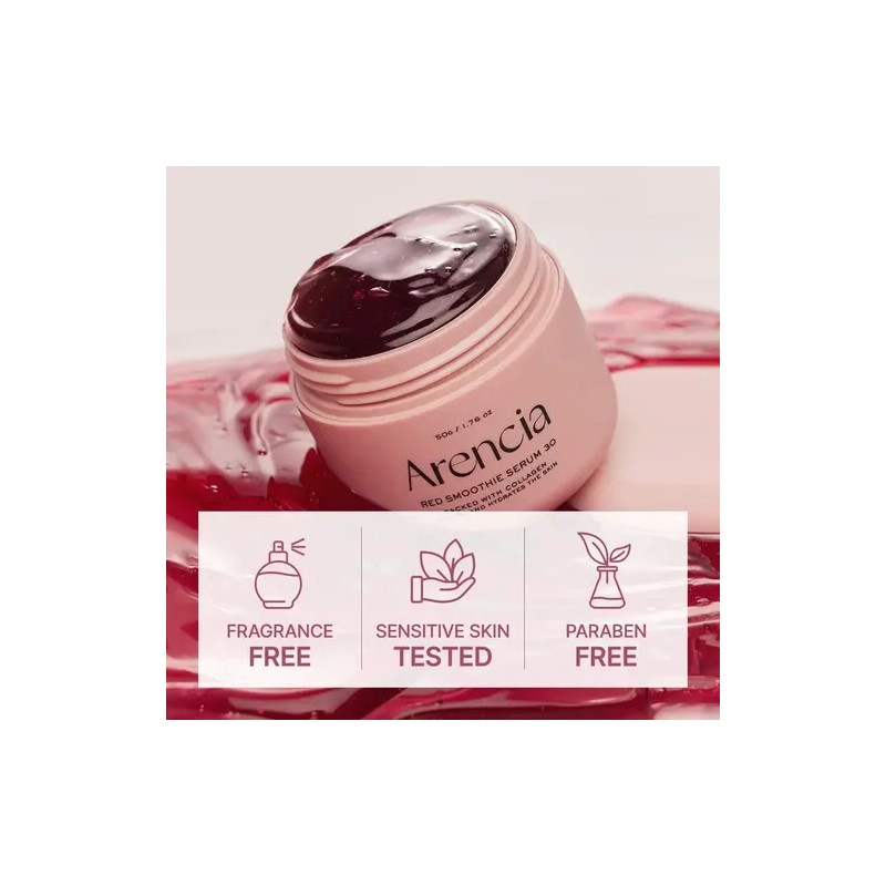 Arencia Overnight Red Smoothie 30 Face Mask Serum 50g