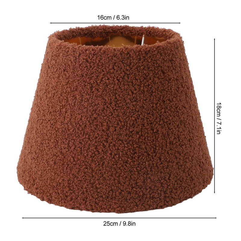Table Lamp Shade Plush Cloth Tapered Simple Exquisite Lampshade for