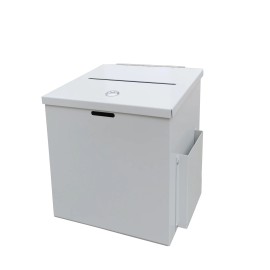 FixtureDisplays White Metal Donation Box 9X9X8 Suggestion Tithing Wedding Charity Fund Raising